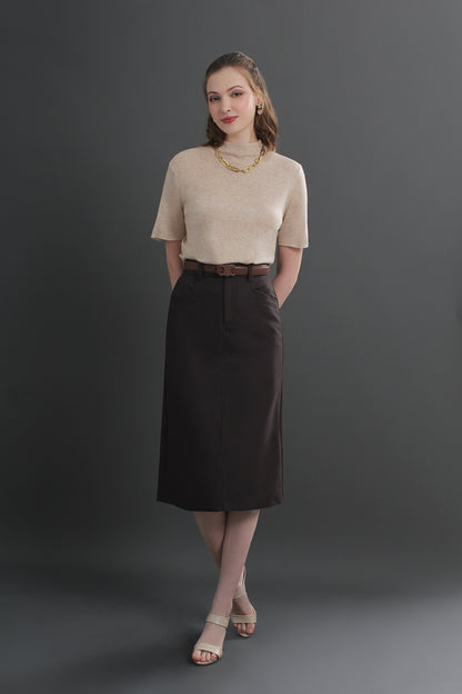 Clara High Waist Midi Skirt