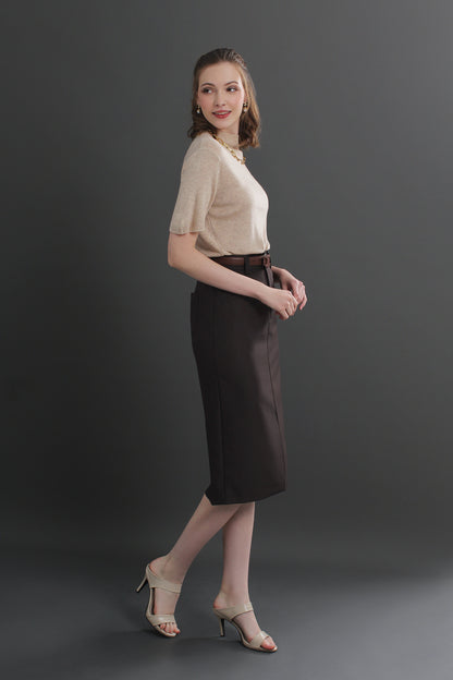 Clara High Waist Midi Skirt