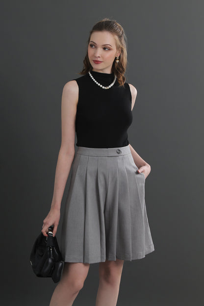 Korean Style Pleated Shorts