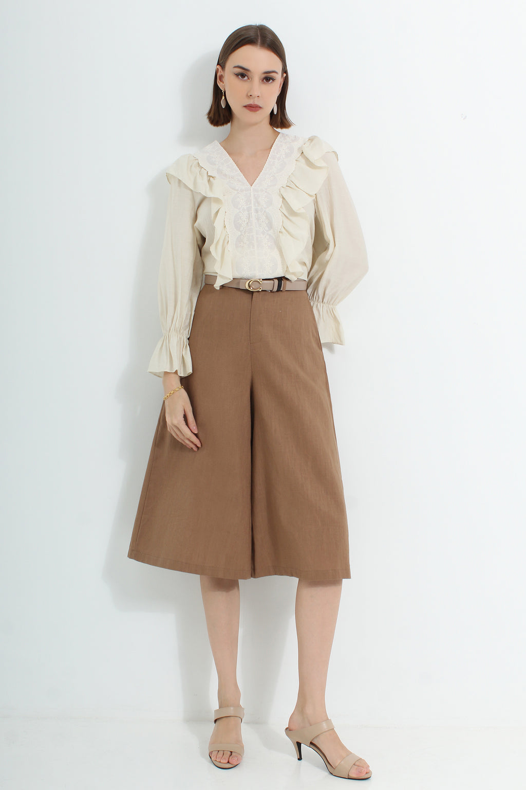 Harper Embroidered Ruffle Blouse