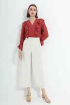 Harper Embroidered Ruffle Blouse
