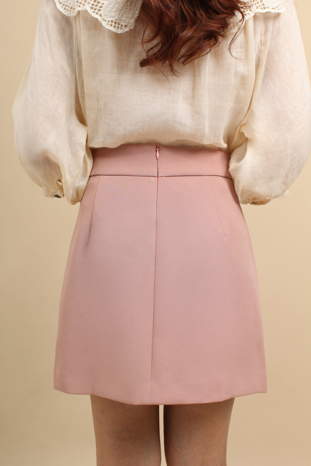 Gold Accent Chain Belt A-line Skirt