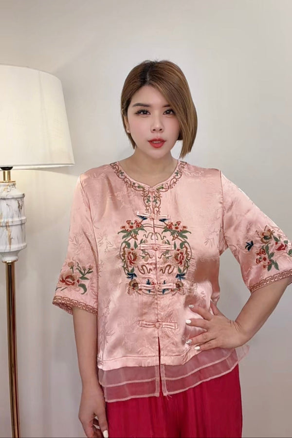 Enchantress of Lotus Cheongsam Blouse Top [FREE SIZE]