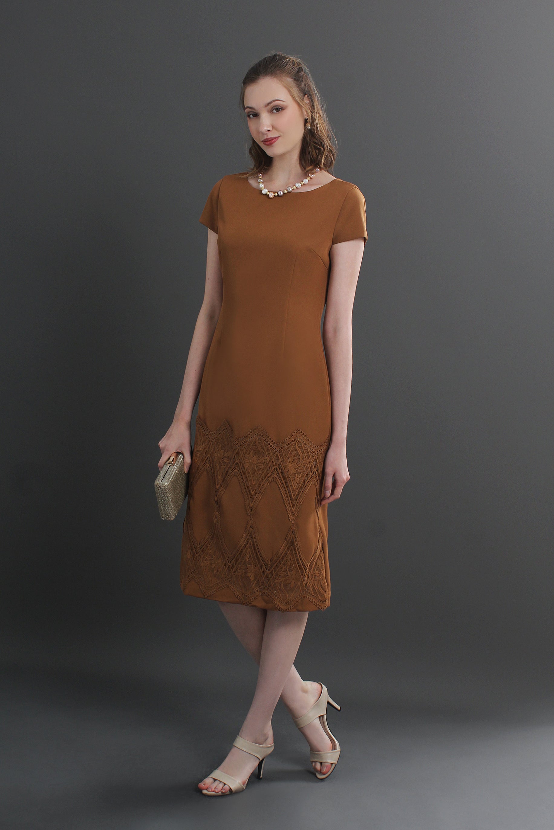 Sofi Lace Trim Shift Dress