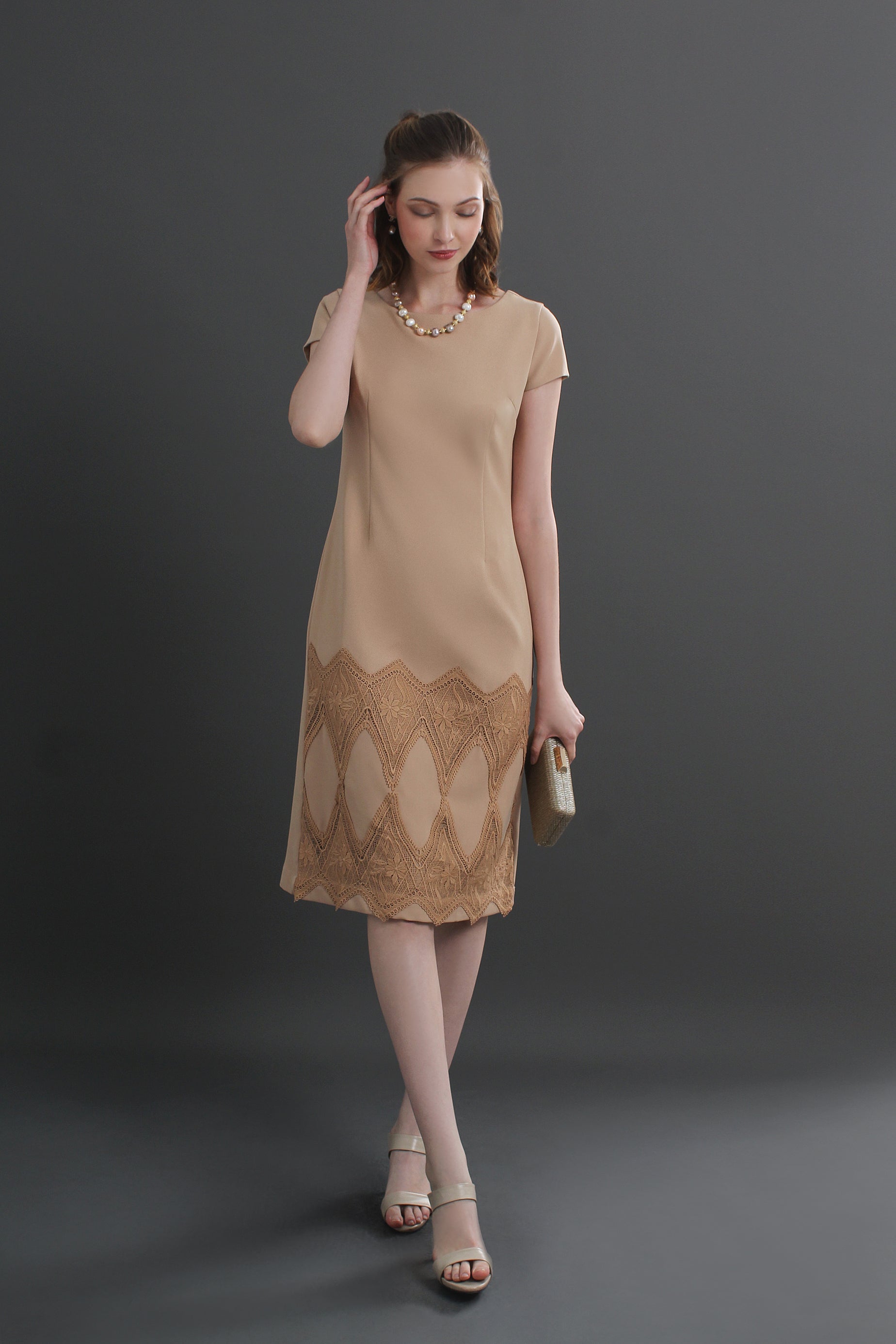 Sofi Lace Trim Shift Dress