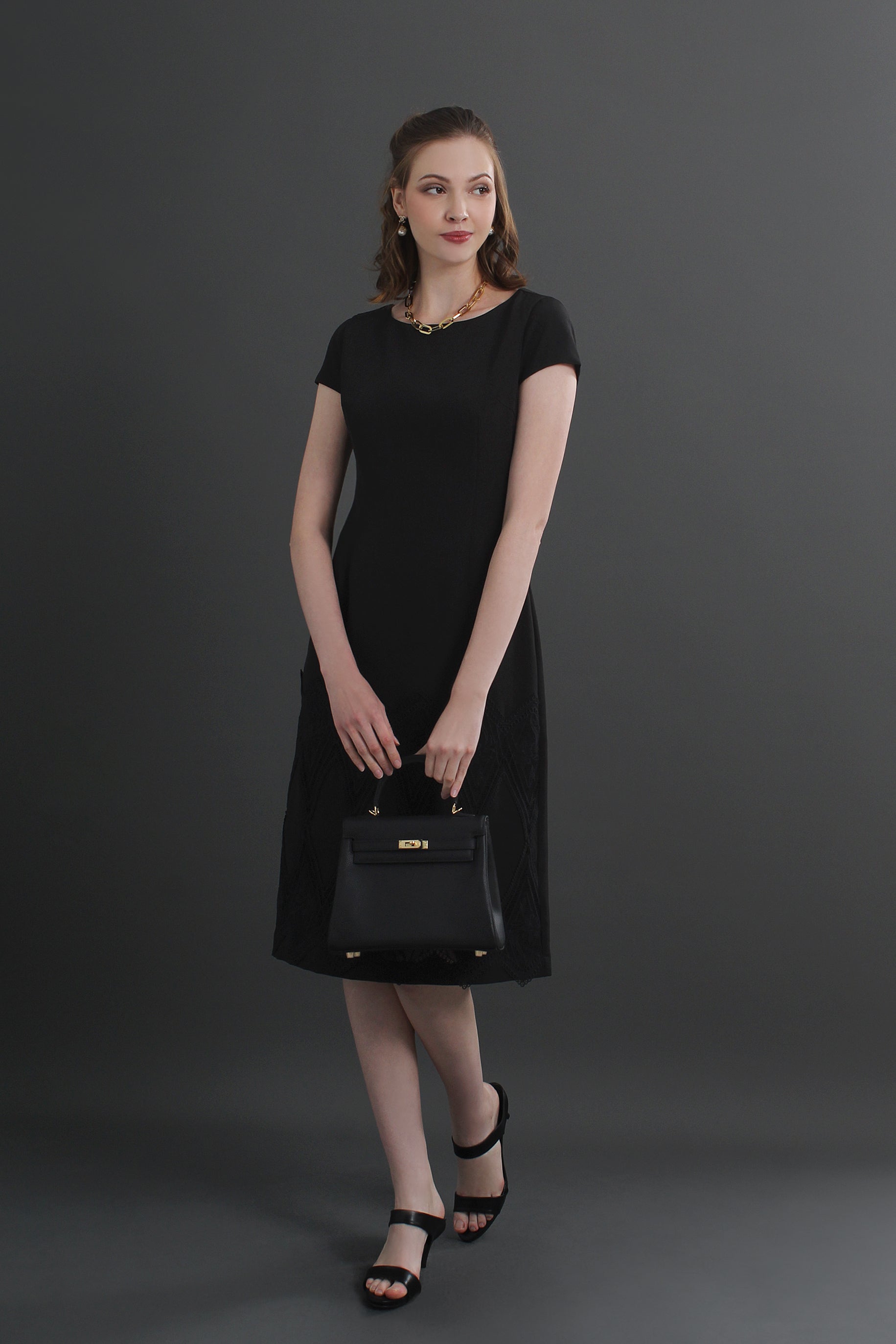 Sofi Lace Trim Shift Dress