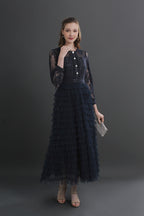 Mira Lace Tiered Midaxi Dress