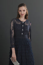 Mira Lace Tiered Midaxi Dress