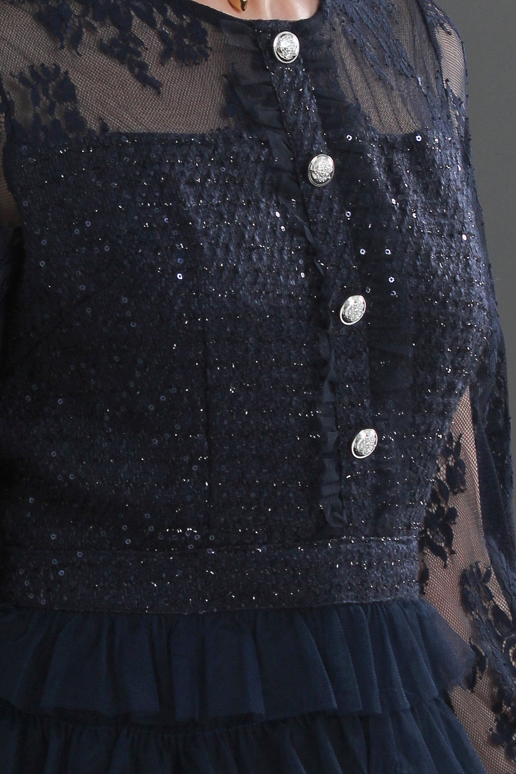 Mira Lace Tiered Midaxi Dress