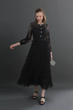 Mira Lace Tiered Midaxi Dress
