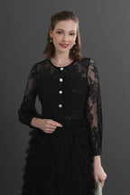 Mira Lace Tiered Midaxi Dress