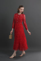 Mira Lace Tiered Midaxi Dress