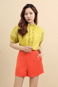 Ruffle Eyelet Lace Top