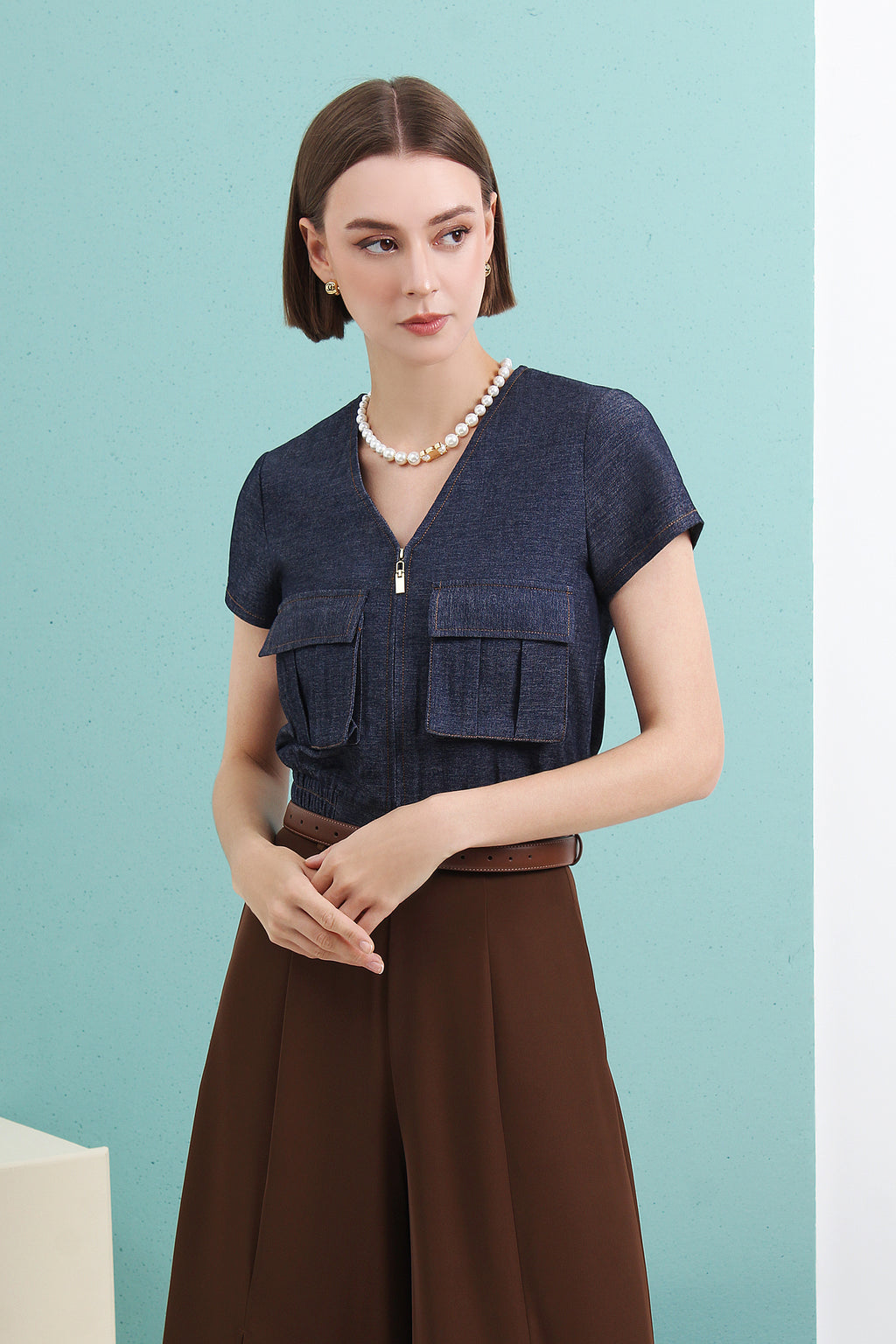 Front Zip Top