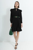 Flare Chiffon Mini Dress