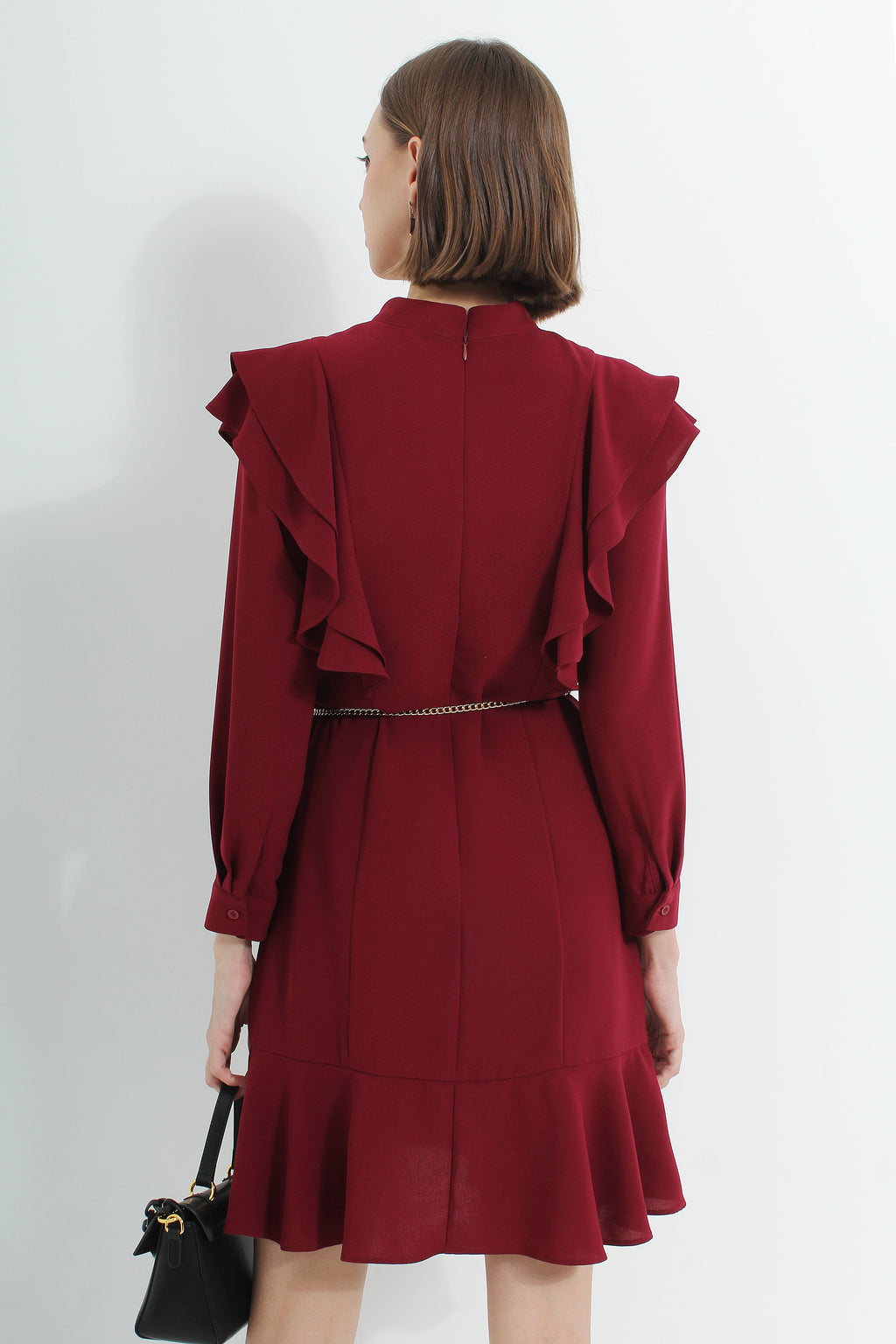 Flare Chiffon Mini Dress