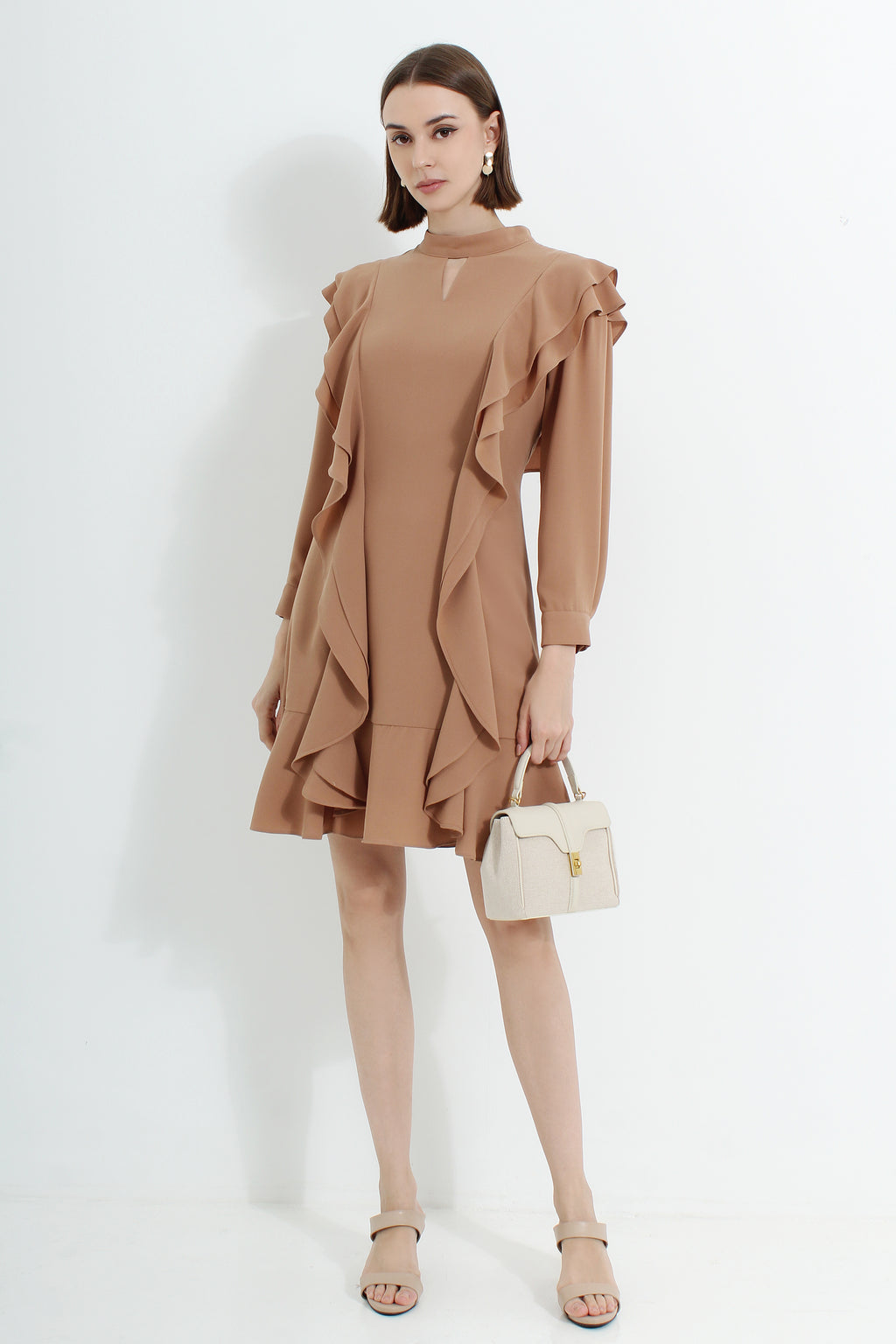 Flare Chiffon Mini Dress