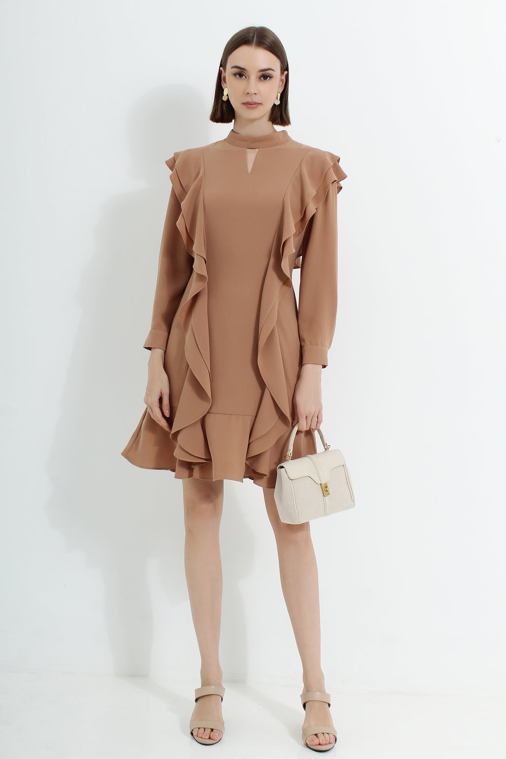 Flare Chiffon Mini Dress