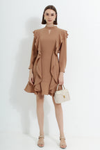 Flare Chiffon Mini Dress