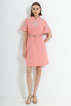 Coralena Embroidered Modern Cheongsam