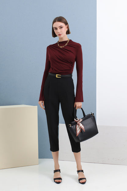 High-Waist Tapered Pants