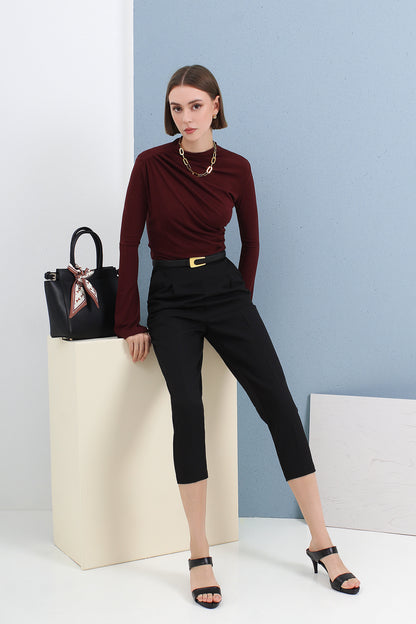 High-Waist Tapered Pants