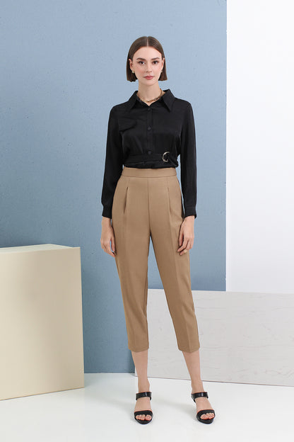 High-Waist Tapered Pants