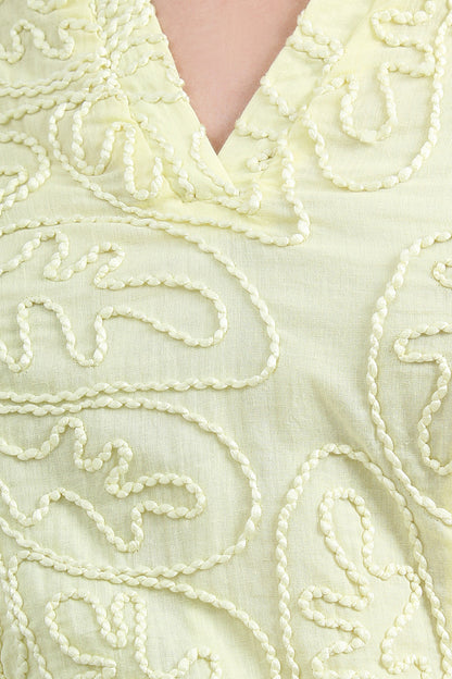 Caia Half Sleeve V-neck Hollow Out Stylish Shirts Vintage Elegant Blouse