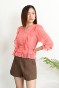 Aveuri Ruffled Chiffon Blouse