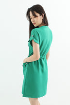 Belted Button Down Shift Dress