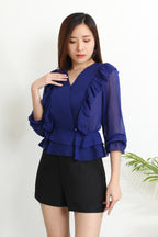 Aveuri Ruffled Chiffon Blouse