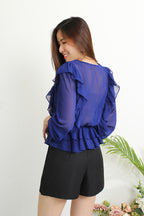 Aveuri Ruffled Chiffon Blouse