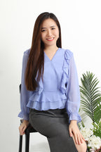 Aveuri Ruffled Chiffon Blouse