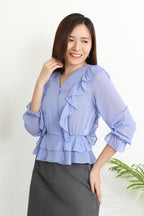 Aveuri Ruffled Chiffon Blouse