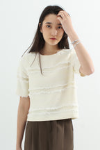 Jacquard Tweed Boxy Shell Top