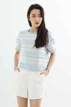 Jacquard Tweed Boxy Shell Top