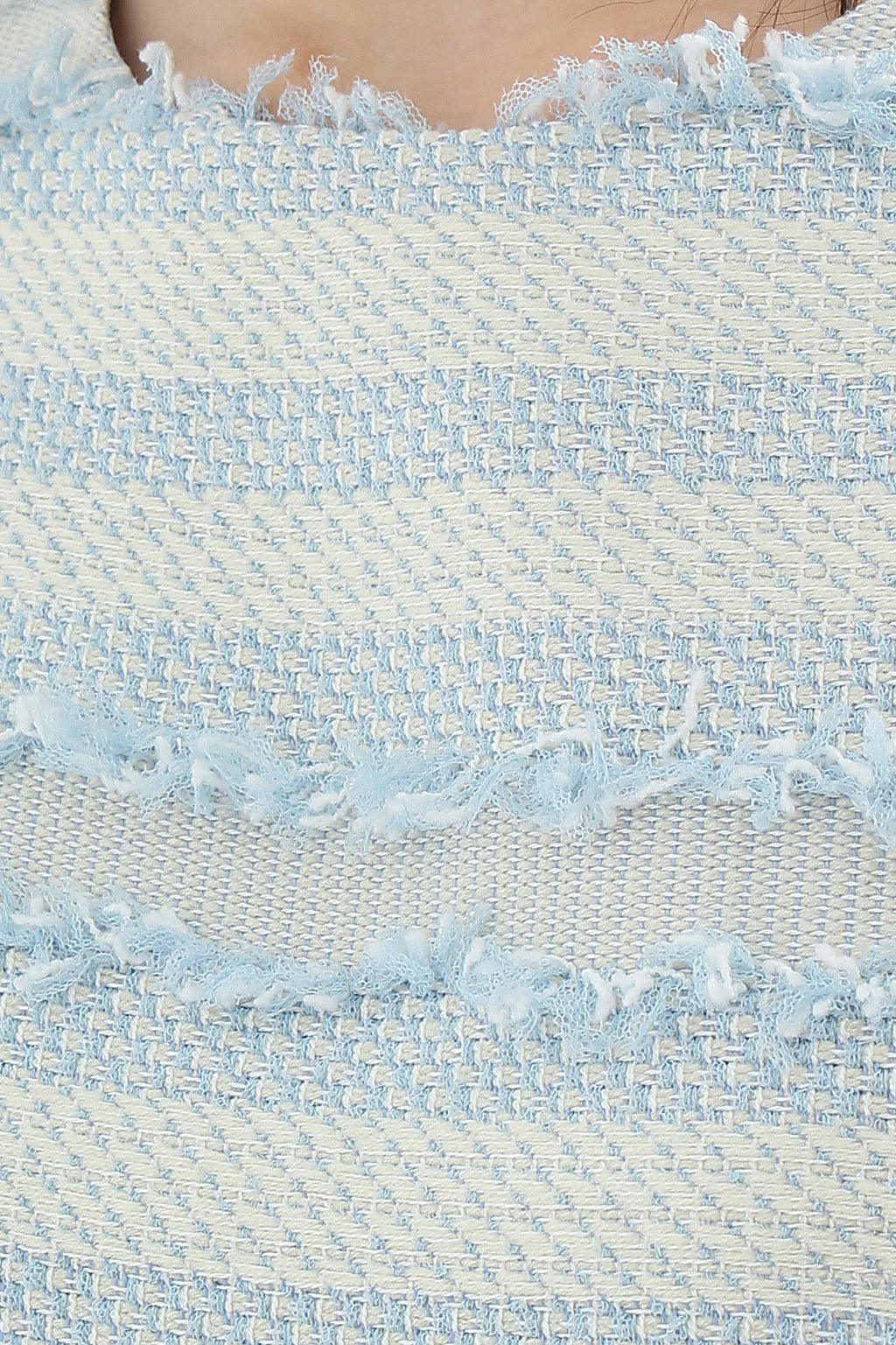 Jacquard Tweed Boxy Shell Top