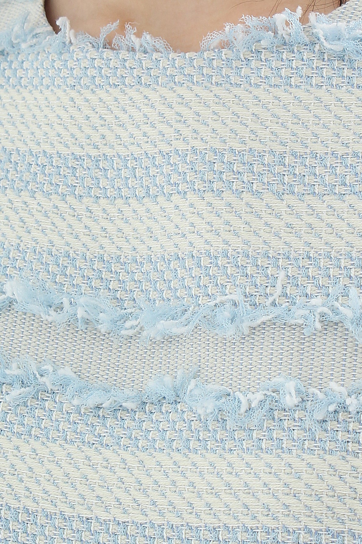 Jacquard Tweed Boxy Shell Top