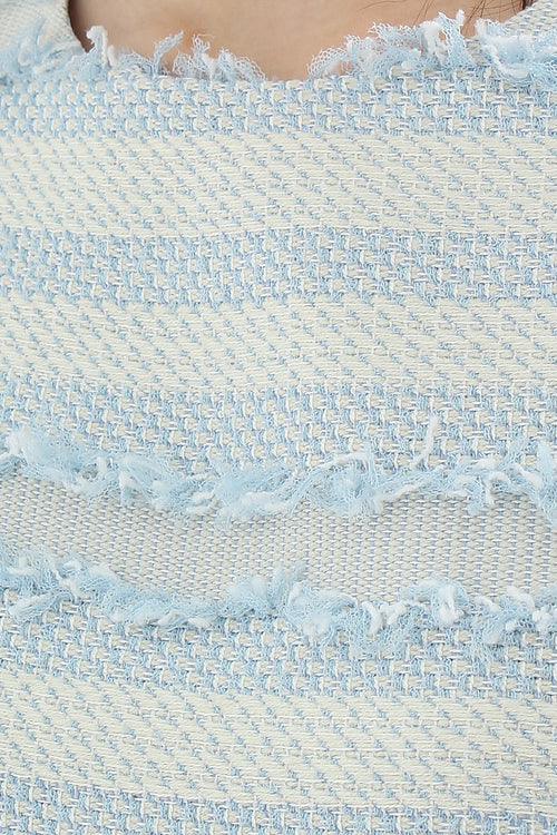 Jacquard Tweed Boxy Shell Top