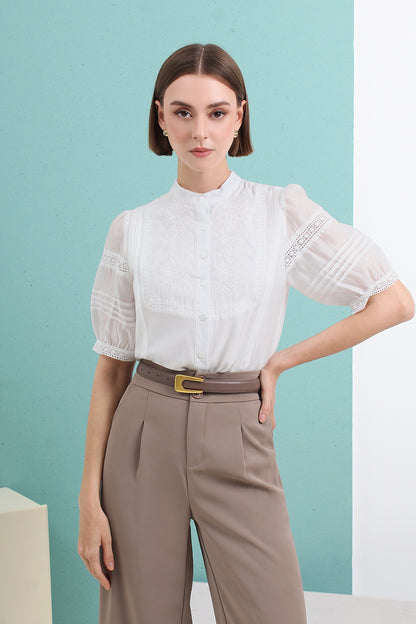 Broderie Embroidered Blouse