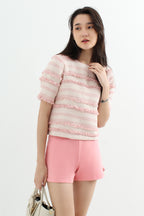 Jacquard Tweed Boxy Shell Top