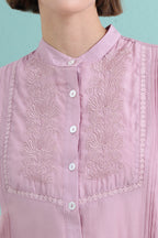 Broderie Embroidered Peasant Sleeve Blouse