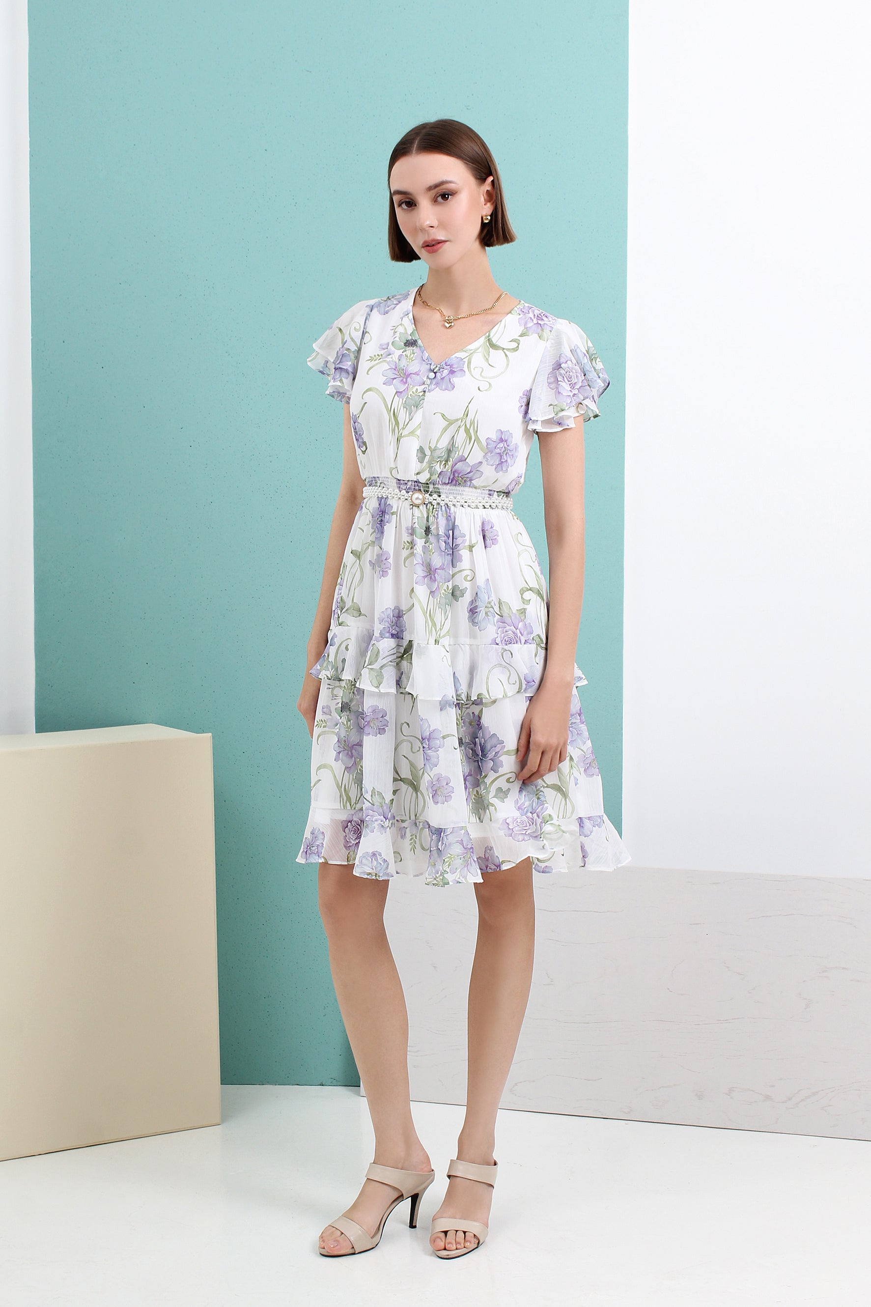 Daphne Chiffon Midi Dress