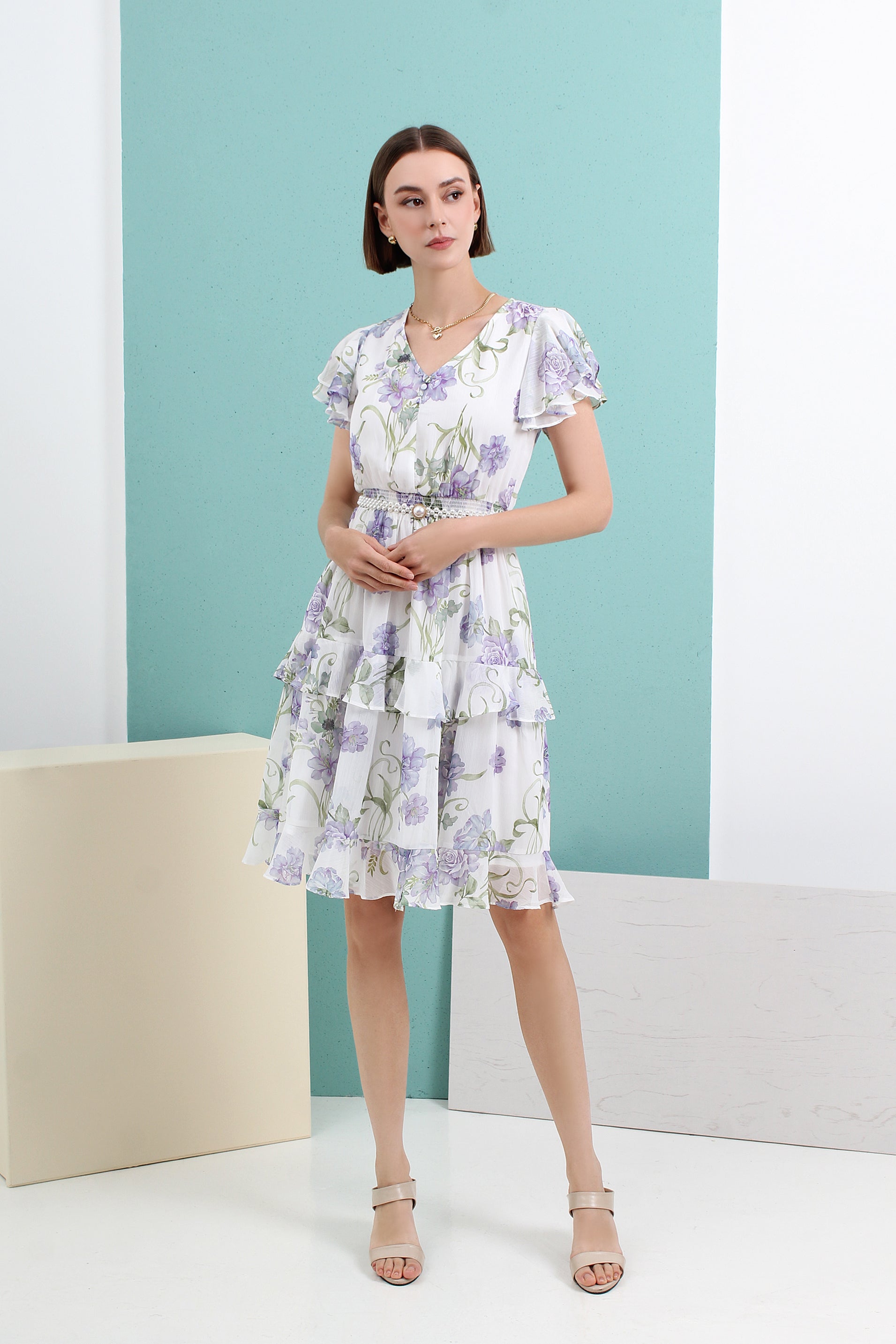 Daphne Chiffon Midi Dress