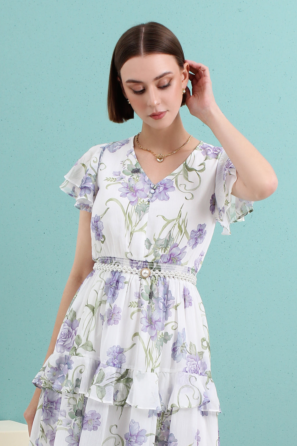Daphne Chiffon Midi Dress