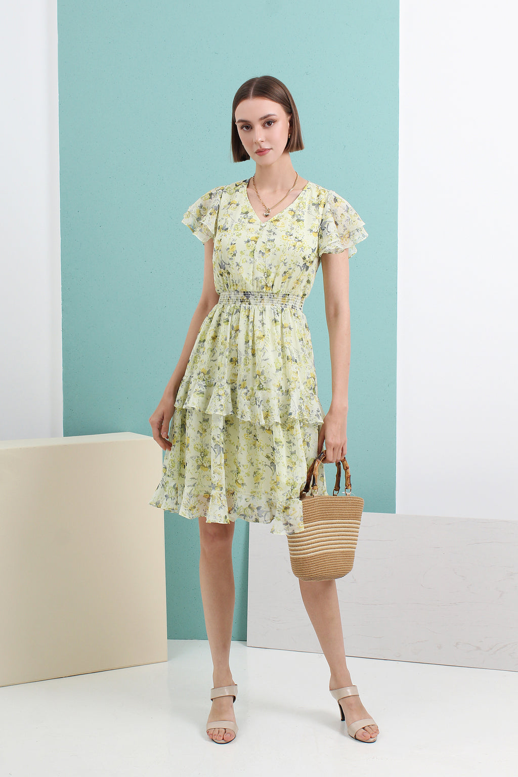 Daphne Chiffon Midi Dress