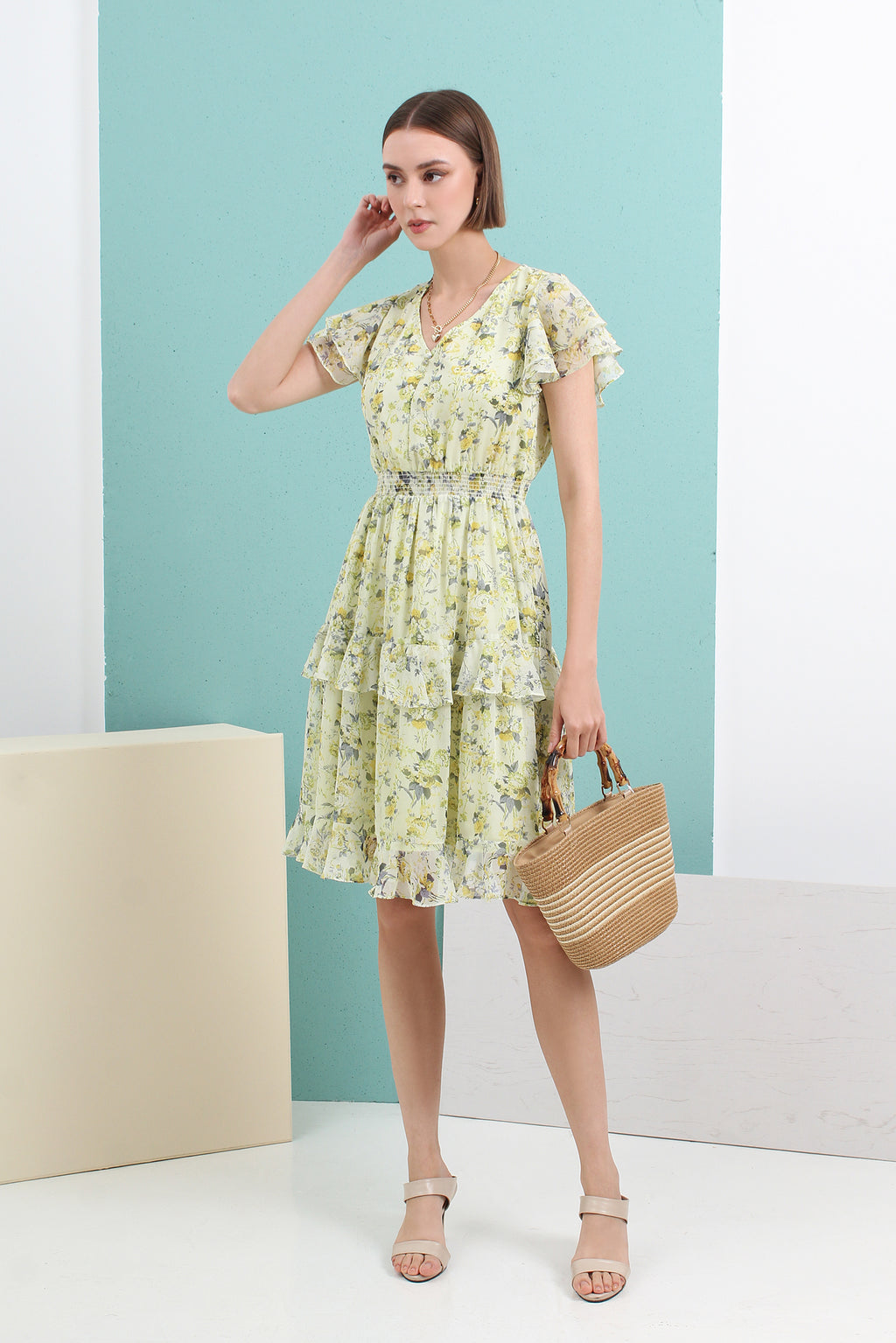 Daphne Chiffon Midi Dress