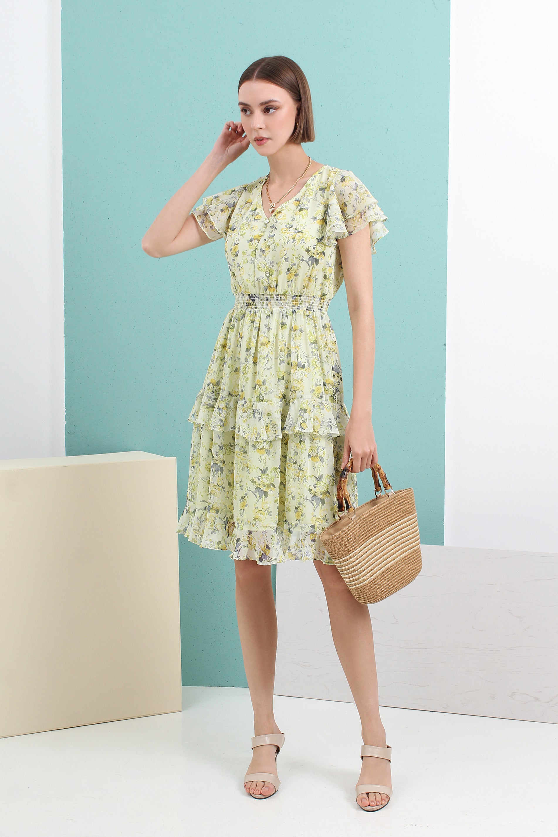 Daphne Chiffon Midi Dress