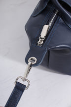 Leather Dual Tote Crossbody Bag