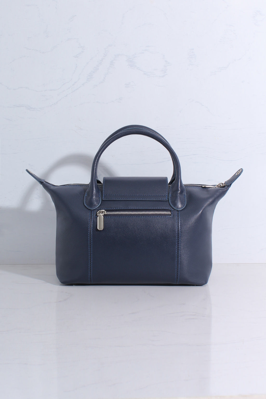 Leather Dual Tote Crossbody Bag